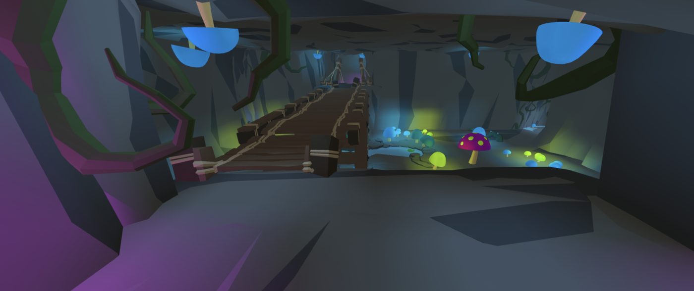 Inside the cave, void's home biome